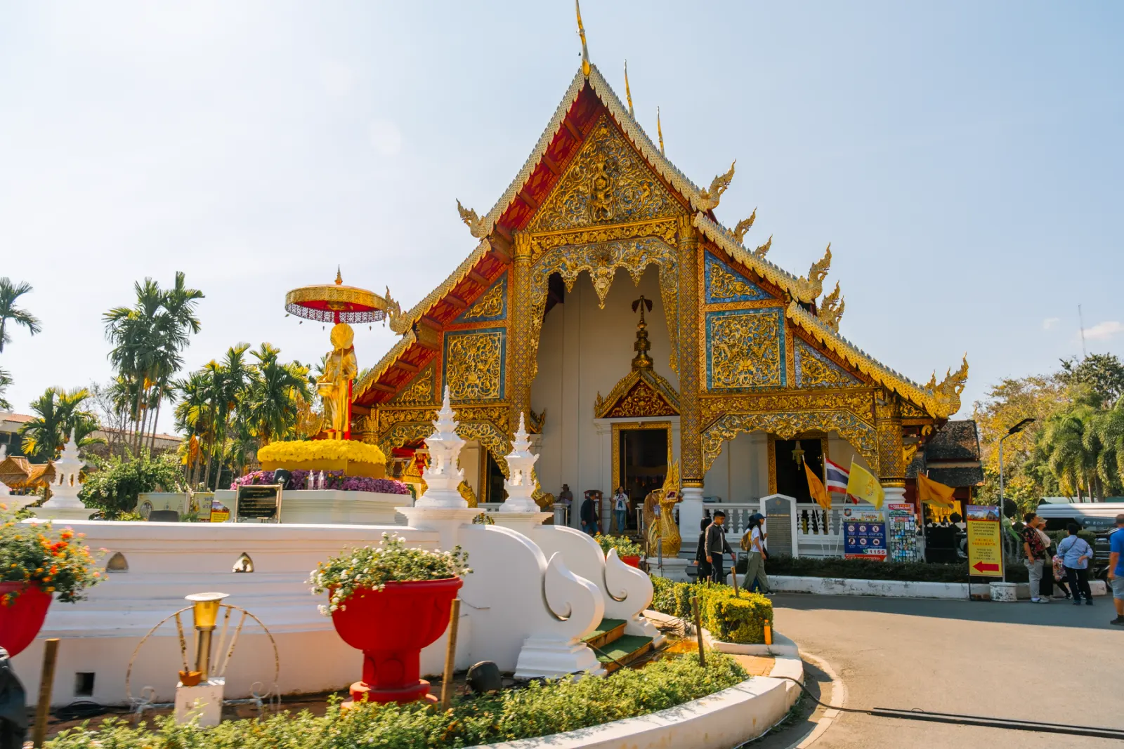 Ornate golden temple architecture in Chiang Mai
